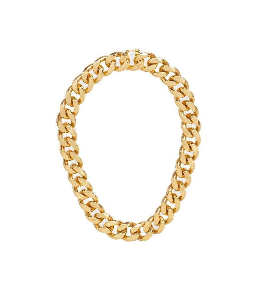 Celine Logo Necklace In Yellow