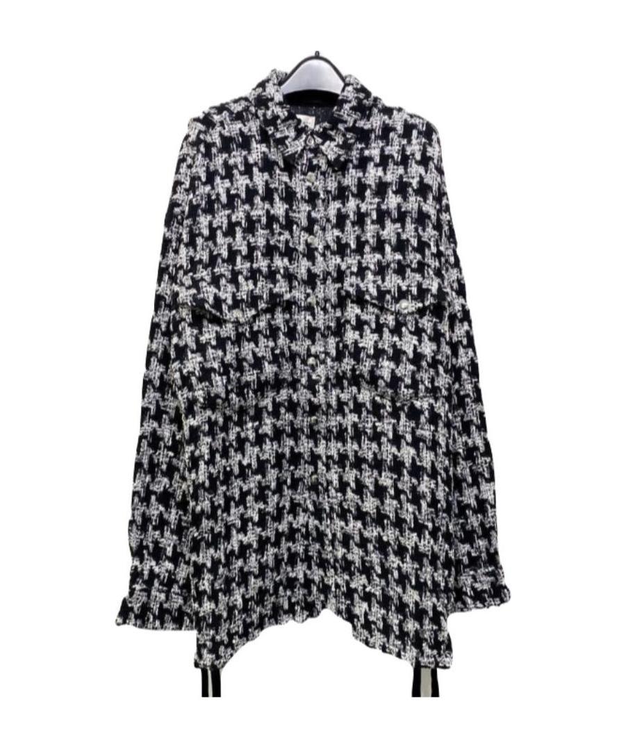 Faith Connexion Tweed Button Casual Jacket In Black