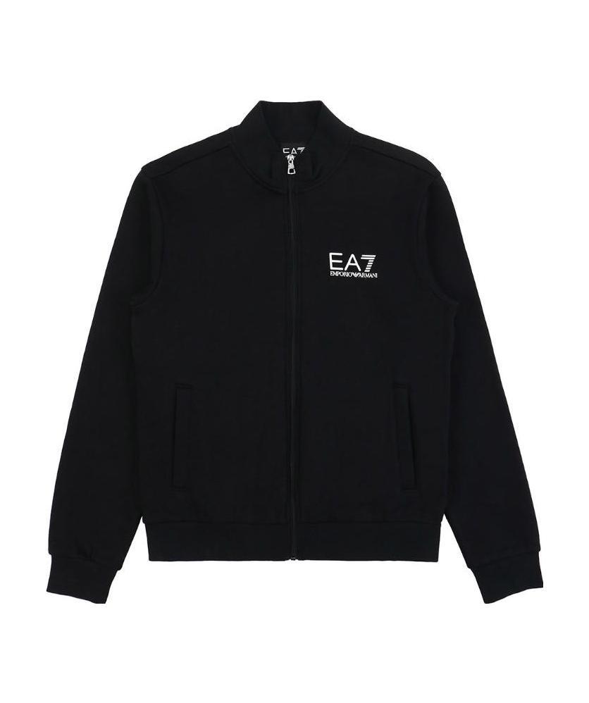 Ea7 Logo Printed Two-piece Sports Suit In Black