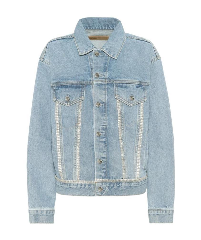 Grlfrnd Logo Denim Casual Jacket In Gray