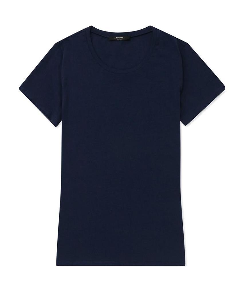 Weekend Max Mara T-shirt With Round Neck And Short Sleeves In Blue