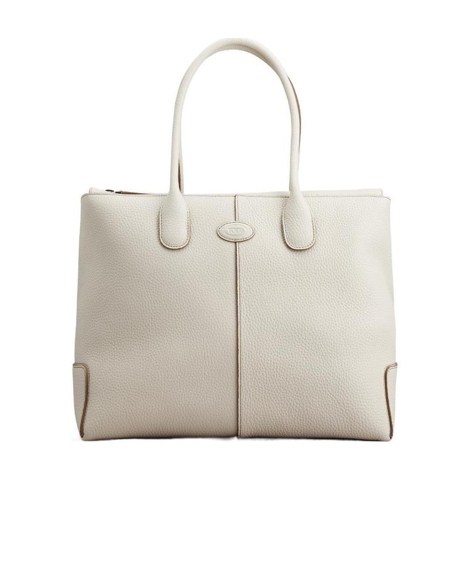 Tod's Zipped Shopper Tote In Nude