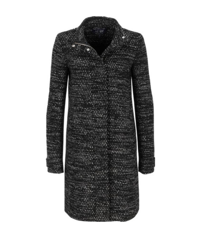 Armani Jeans Dark Gray Long-sleeved Coat In Black