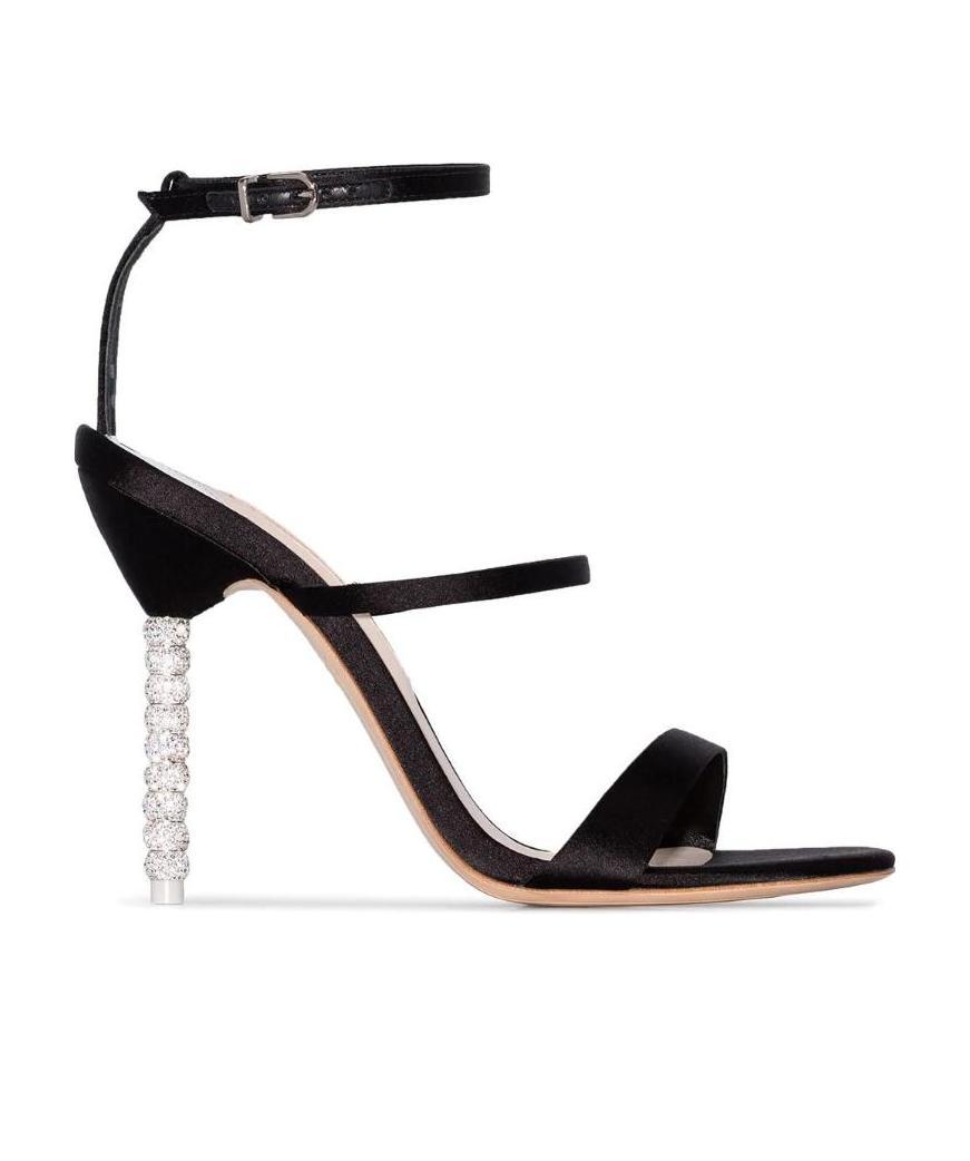 Sophia Webster Faw Crystal-heeled Sandals In Black