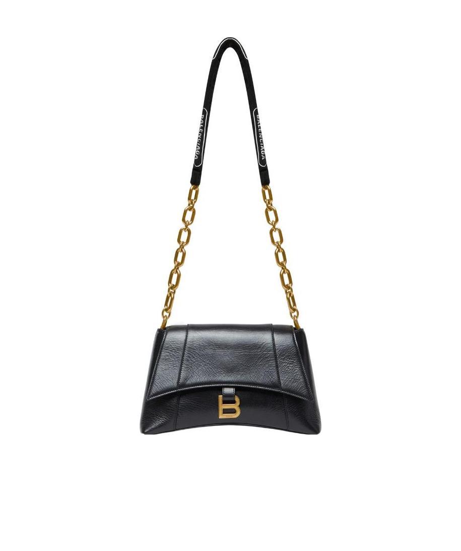 Balenciaga Borsetta A Tracolla Downtown Con Catena  Da Donna In Nero In Black