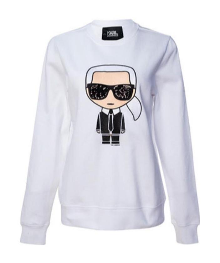 Karl Lagerfeld Logo Logo Sweater In White
