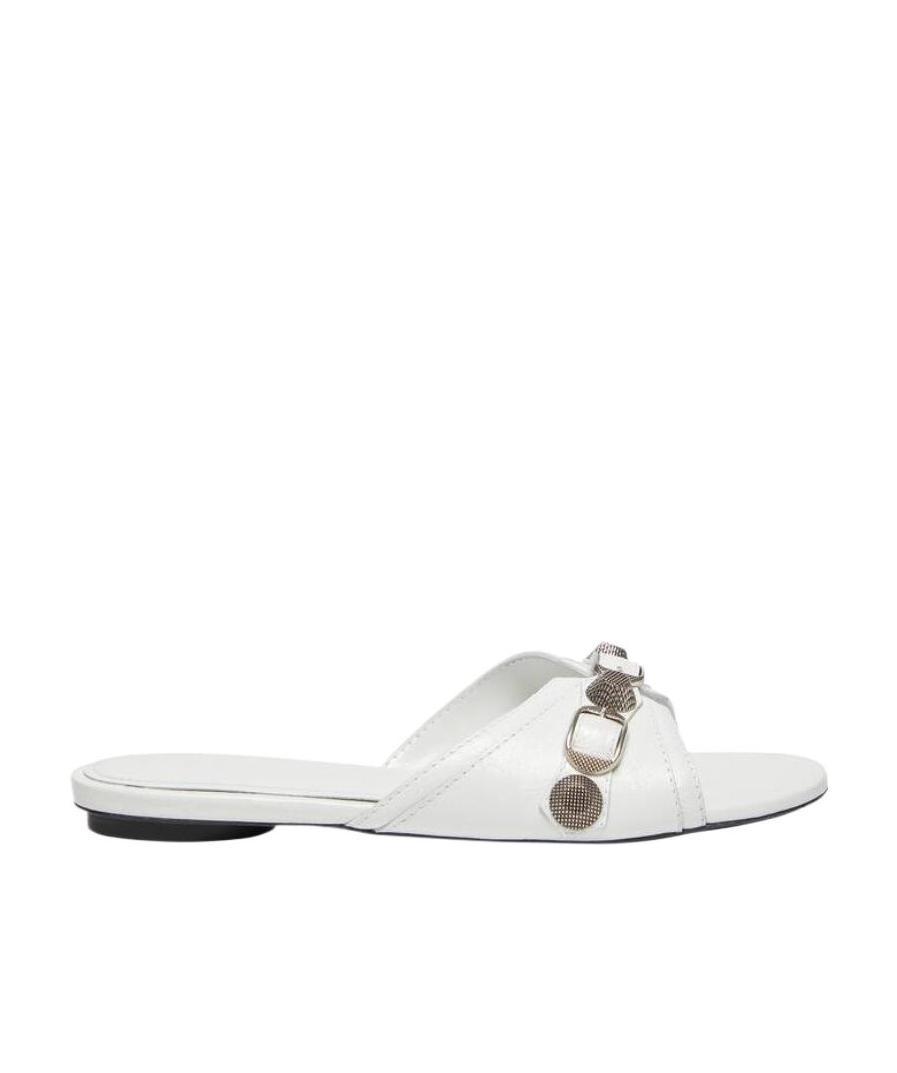 BALENCIAGA WOMEN'S CAGOLE SANDAL IN WHITE