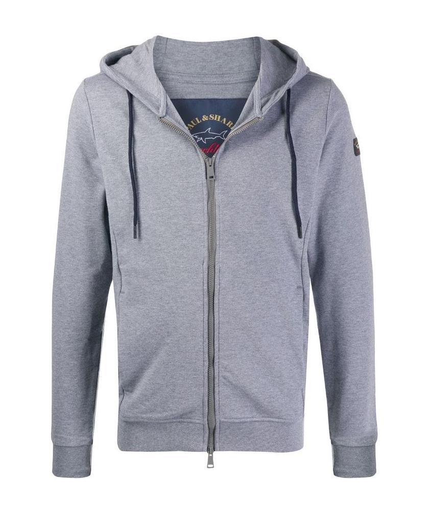 Paul & Shark Drawstring Hoodie In Gray