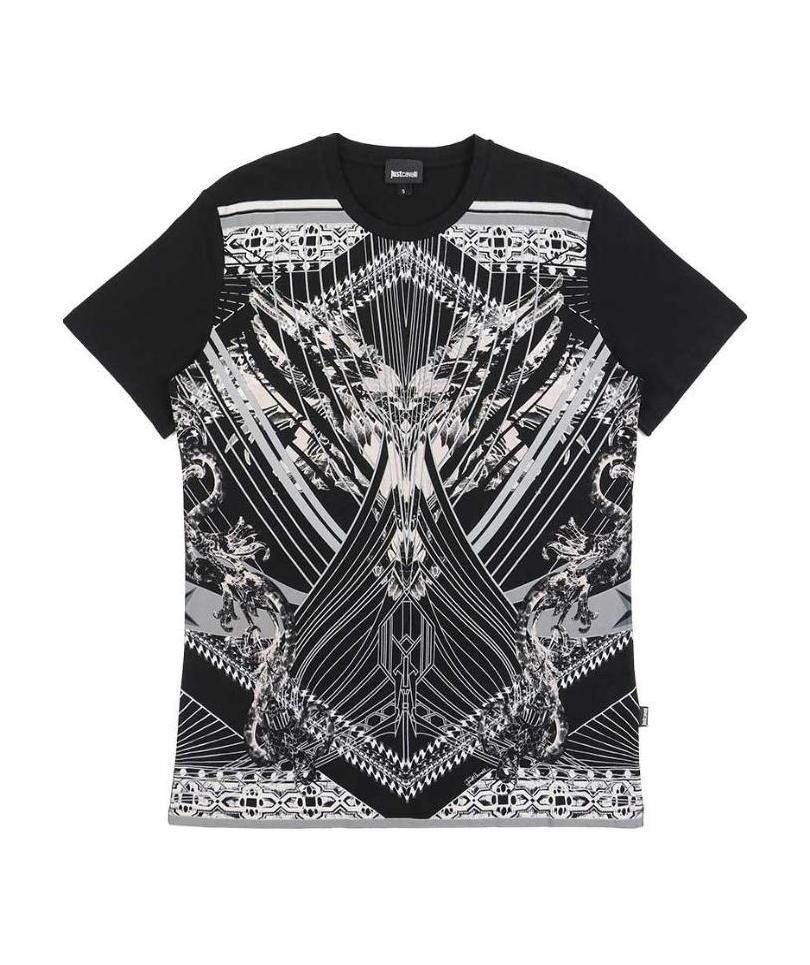 Just Cavalli Printed T-shirt In Black