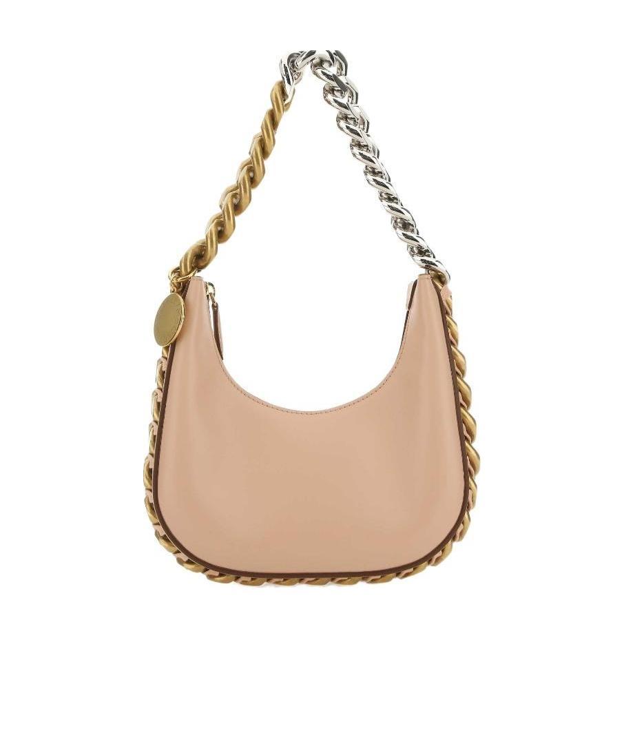 Stella Mccartney Frayme Small Shoulder Bag In Nude