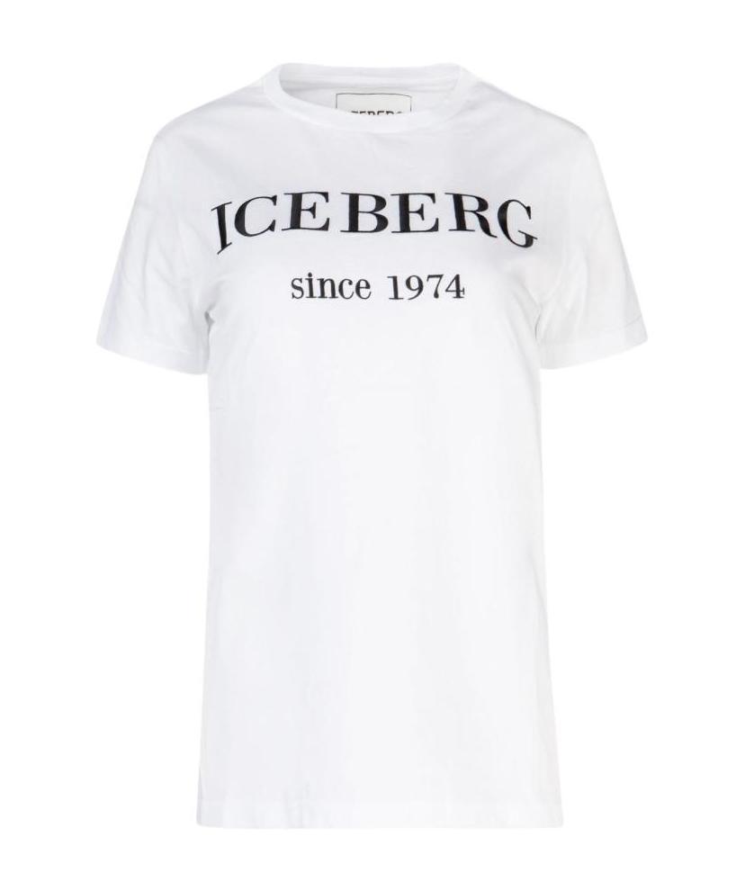 Iceberg Logo Print T-shirt In White