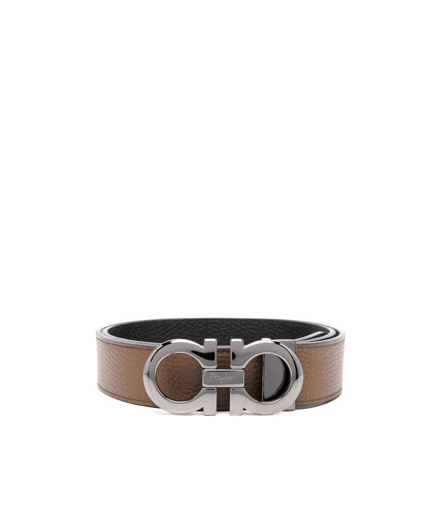 Ferragamo Logo Leather Belt In Green