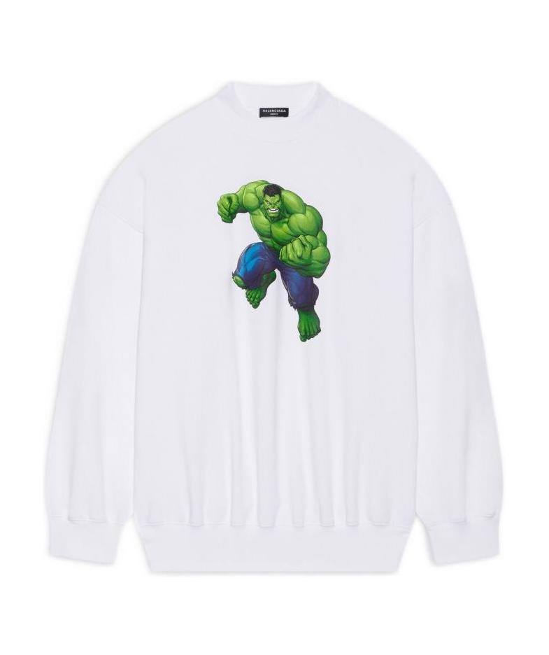 Balenciaga Printed Pattern Sweater In White