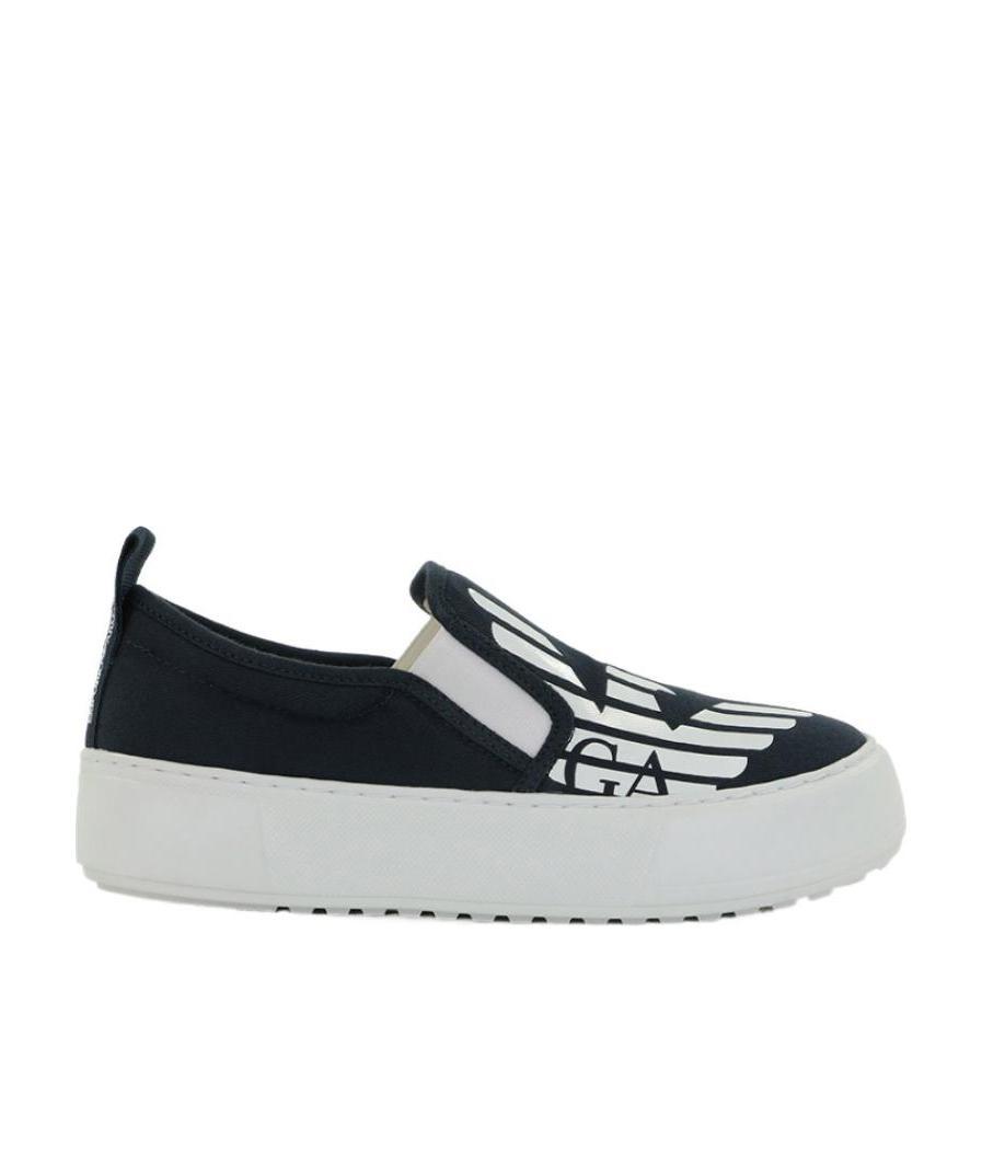 EA7 LOGO ROUND-HEADED CASUAL SPORTS SHOES
