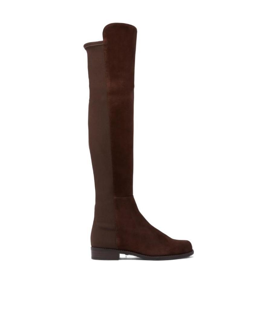 Stuart Weitzman Round-headed Boots In Brown