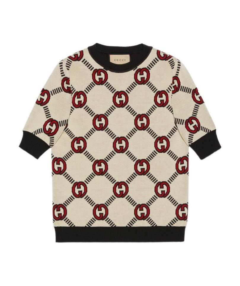 Gucci Interlocking G Reversible Jumper In Nude