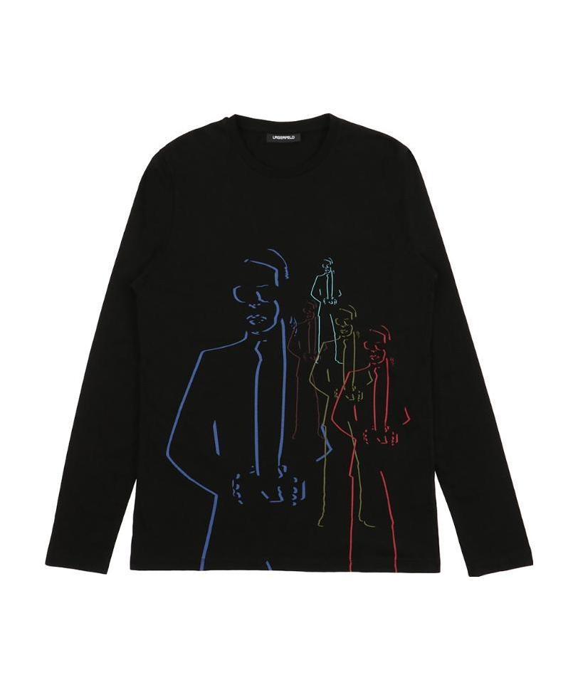 Karl Lagerfeld Printed T-shirt In Black