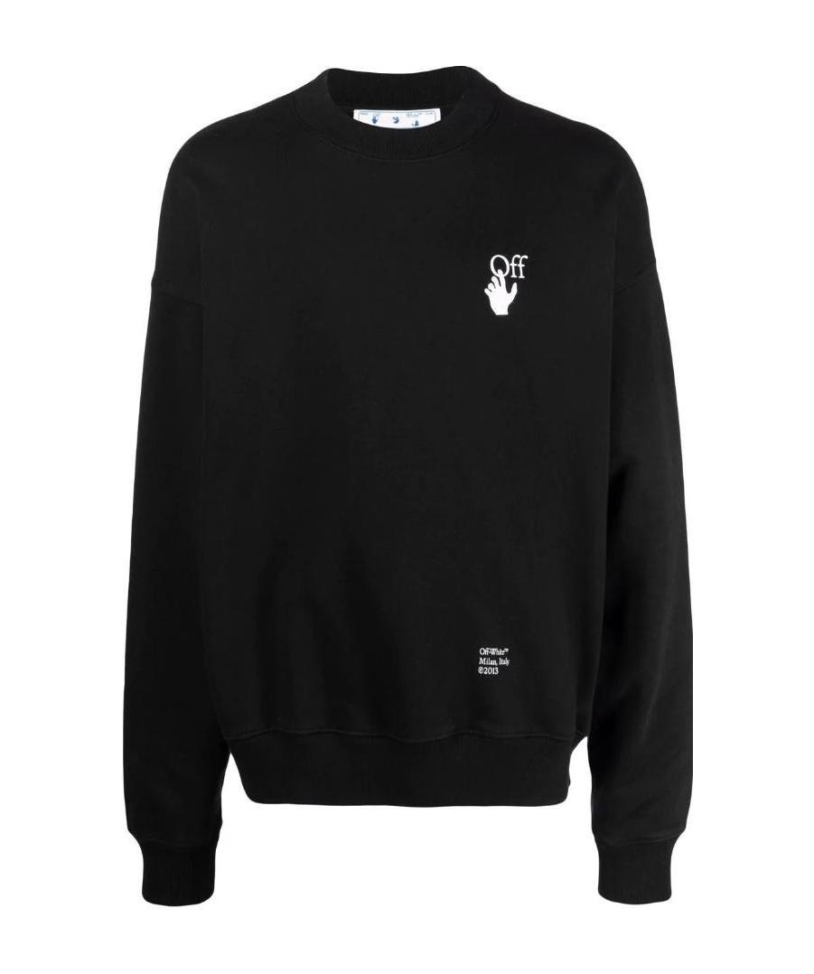 Off-white Carav Arrows Motif Sweatshirt In Black