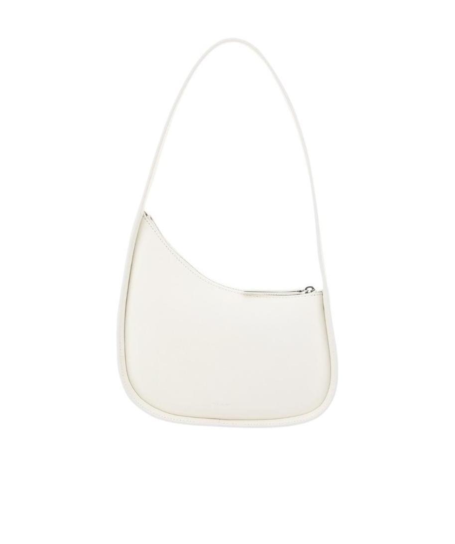 The Row Half Moon Shoulder Bag In Smooth Calfskin In White