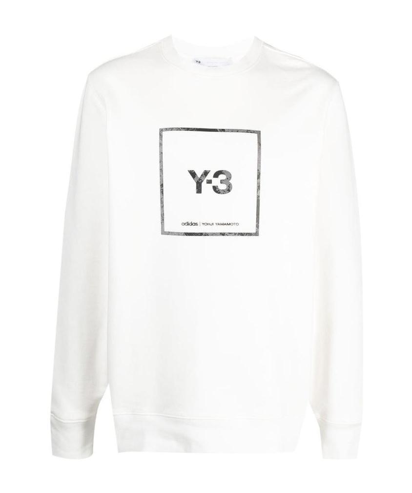 Y-3 Reflective-logo Cotton Sweatshirt In White
