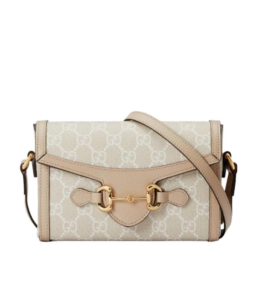 Gucci Horsebit 1955 Gg Mini Crossbody Bag In Nude