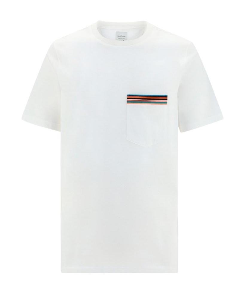 Paul Smith Chest-pocket Cotton T-shirt In White