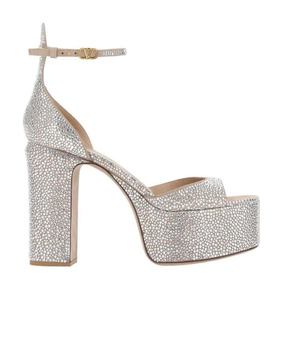Valentino Garavani Tan-go 155mm Platform Sandals In Gray