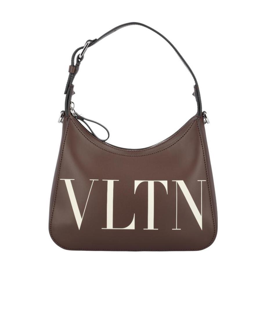 Valentino Vltn Hobo Tote Bag In Brown