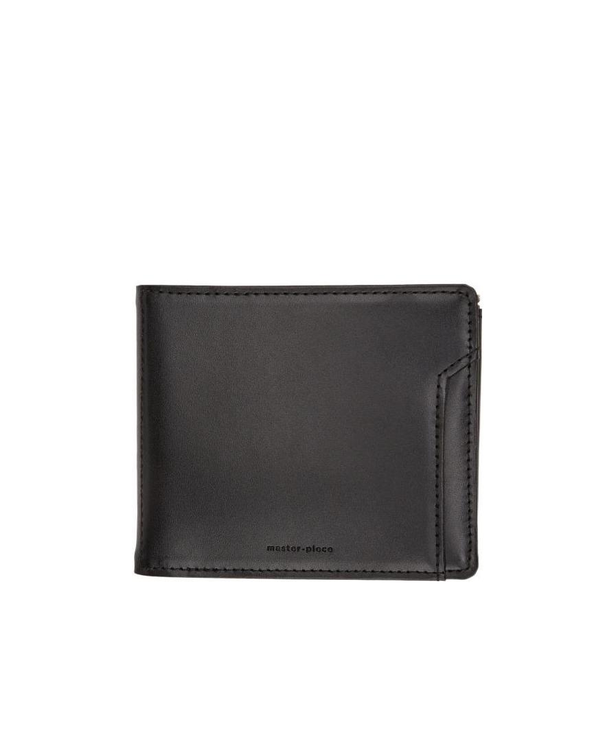 Master-piece Logo Folding Wallet In Black