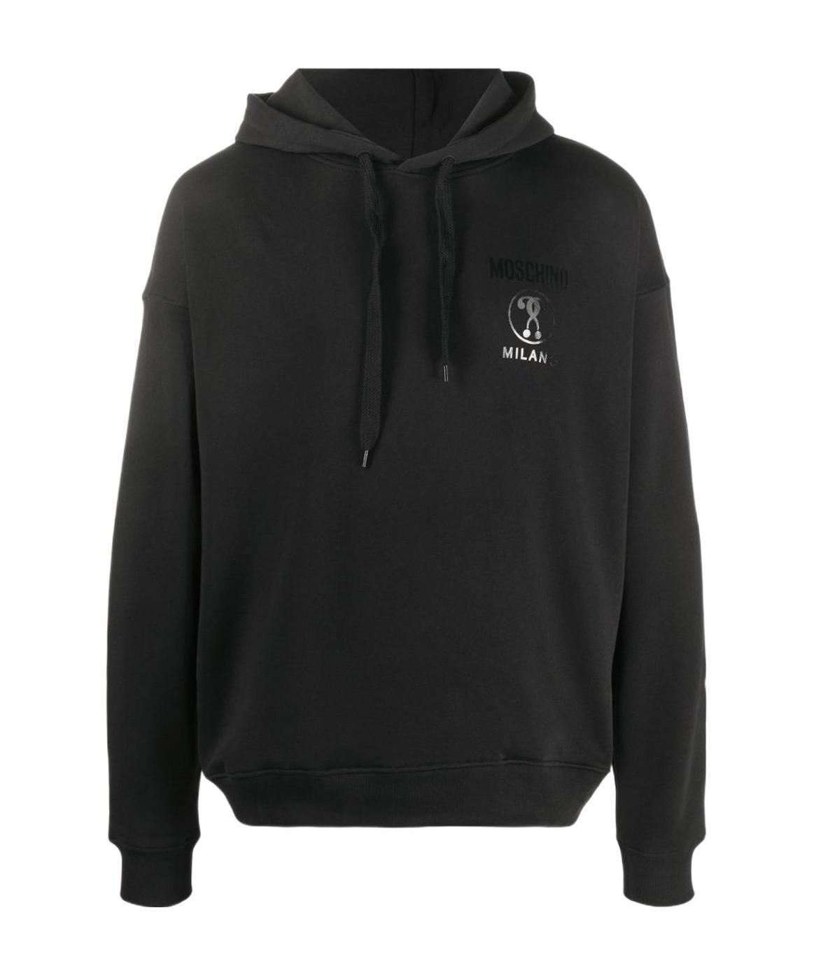 Moschino Logo-print Hoodie In Black