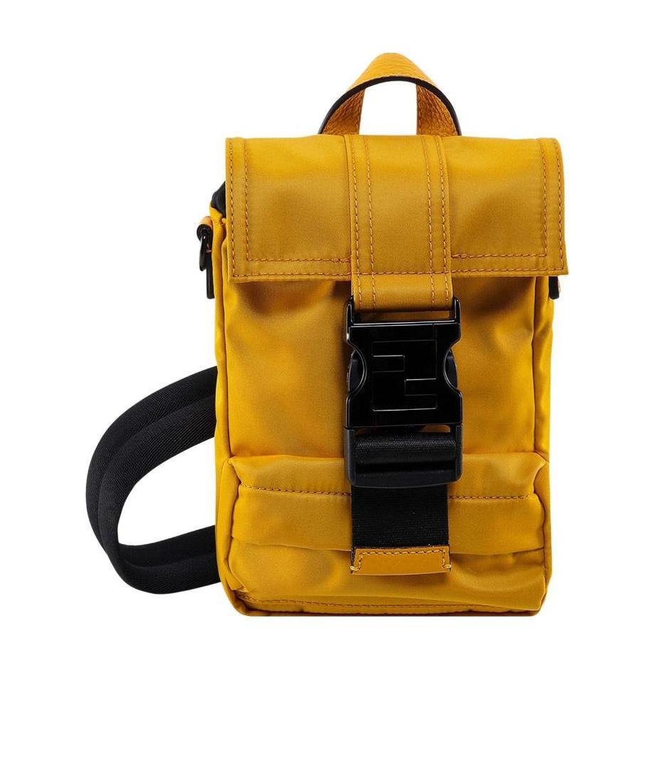 Fendi Logo-buckle Messenger Bag In Yellow