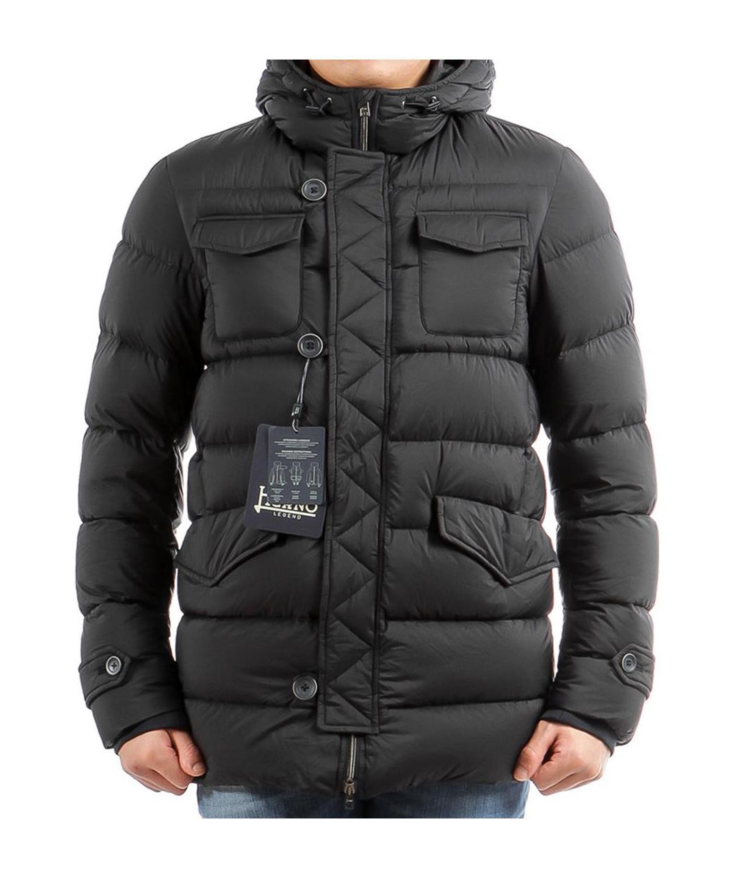 Herno Legend Man Puffer Midnight Blue Size 34 Polyamide In Black