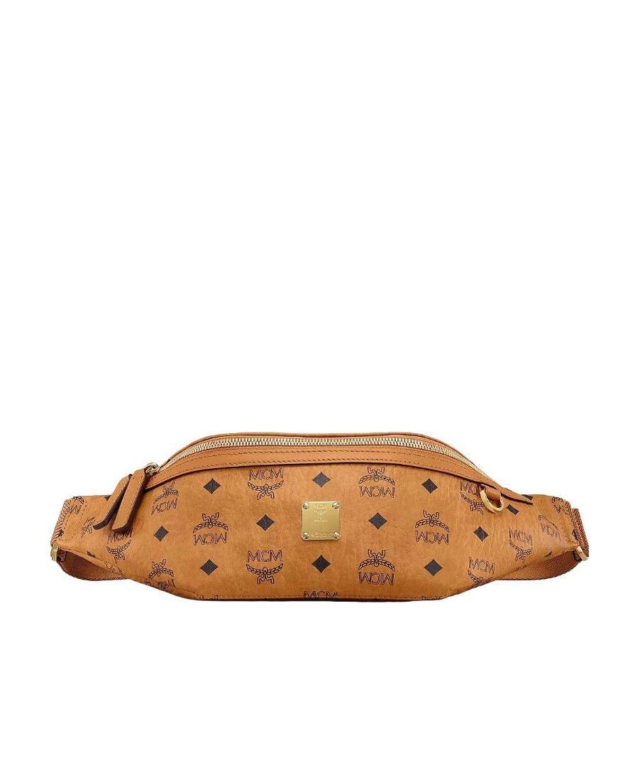 Mcm Visetos Small Belt Bag In Brown