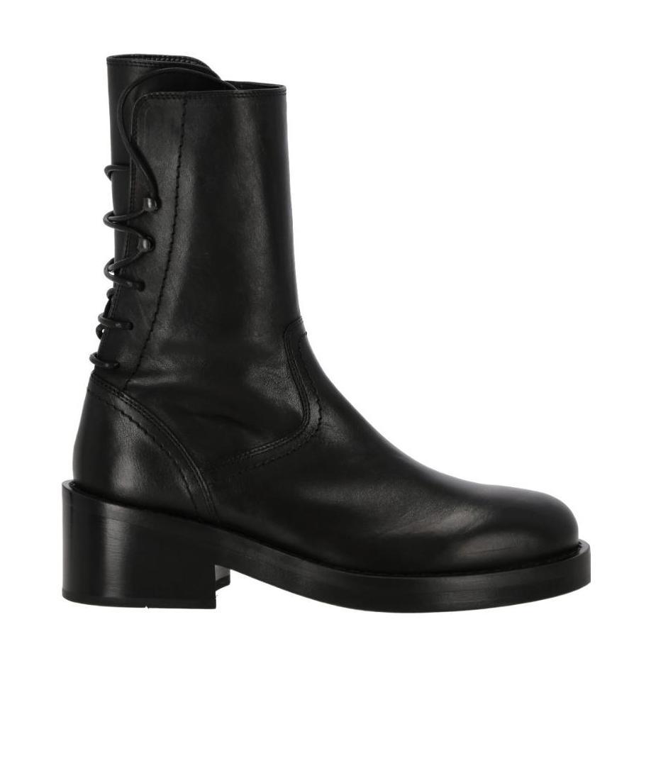 Ann Demeulemeester Round-headed Boots In Black