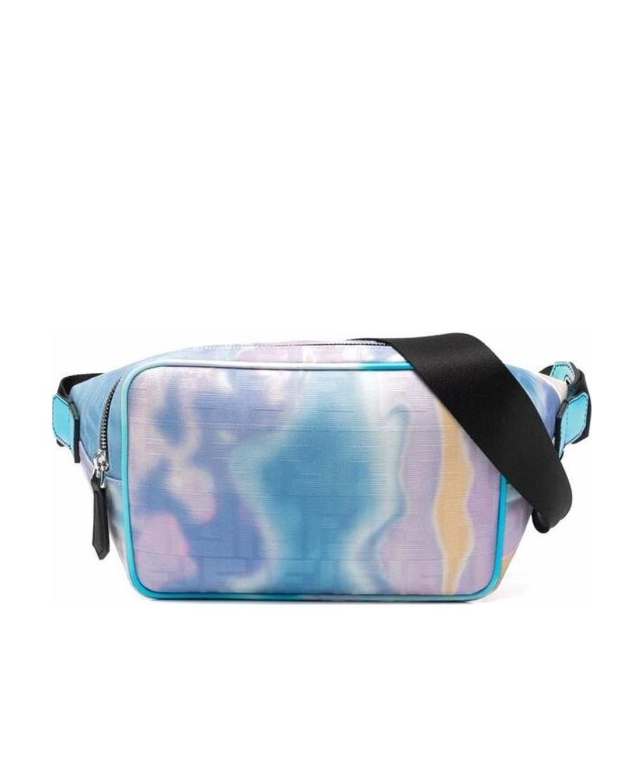 Fendi Tie-dye Monogram Belt Bag In Blue