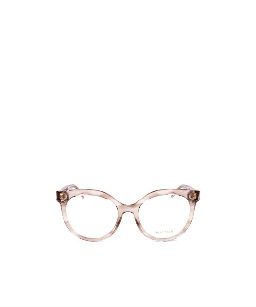 Elie Saab Round Frame Glasses In Pink