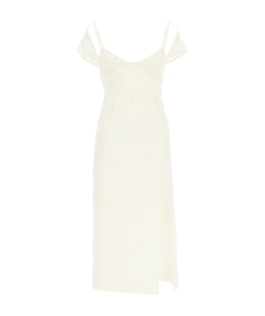 Jacquemus Broderie Anglaise Midi Sundress In White