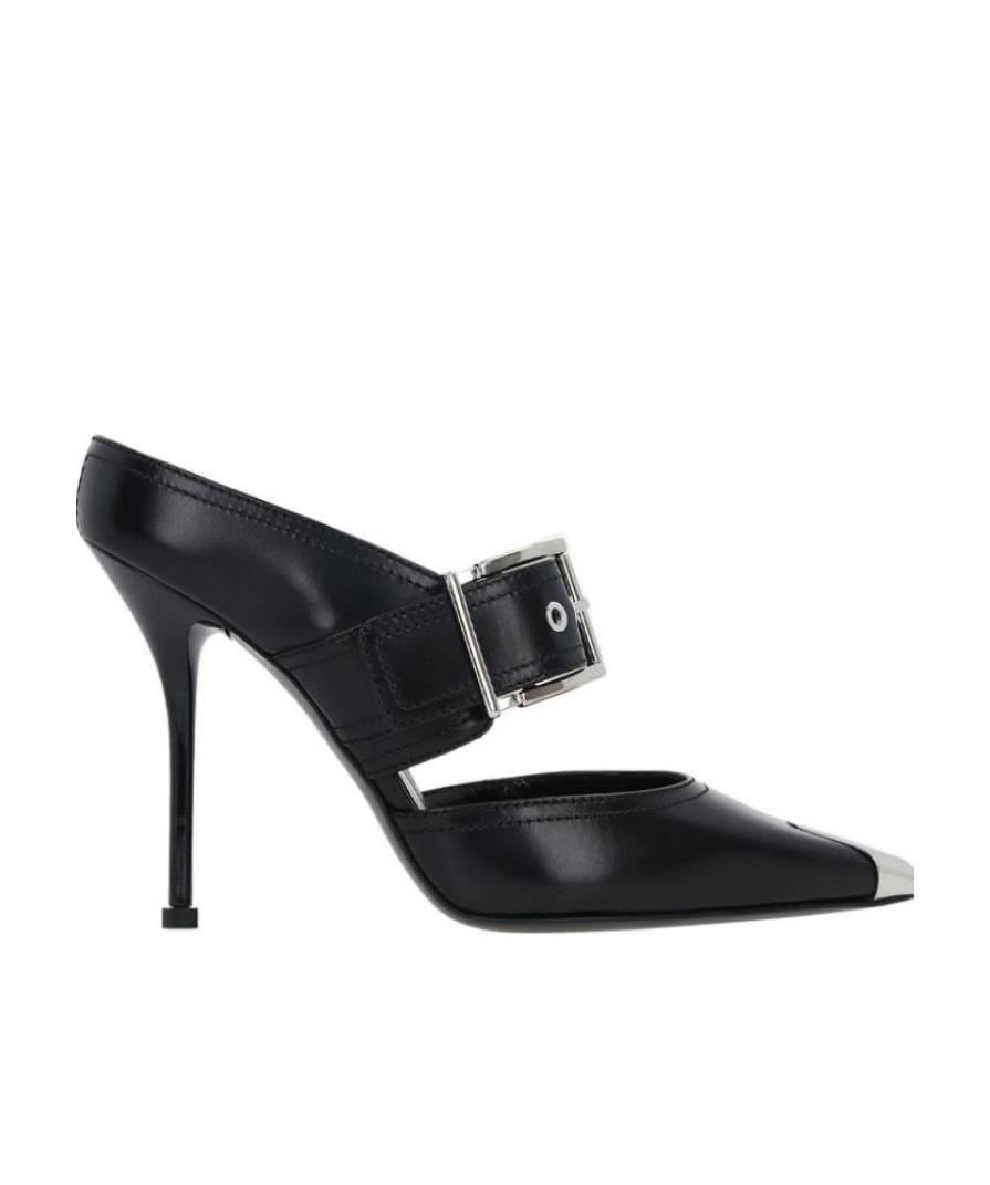 Alexander Mcqueen Metallic-toe Cap Pumps In Black
