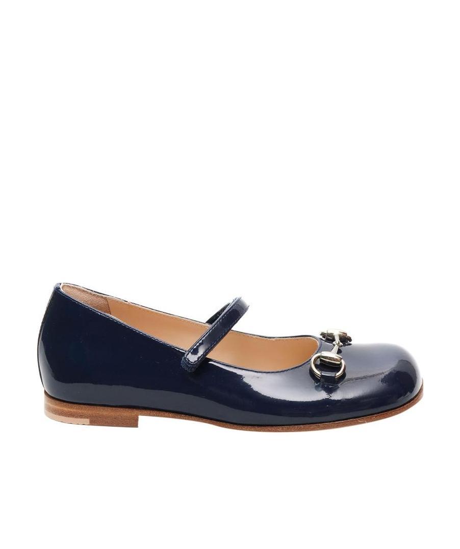 Gucci Horsebit Detail Ballerina Shoes In Blue