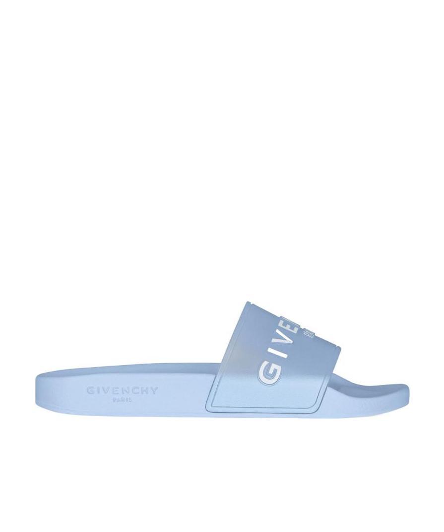 GIVENCHY GIVENCHY PARIS FLAT SANDALS IN TRANSPARENT RUBBER