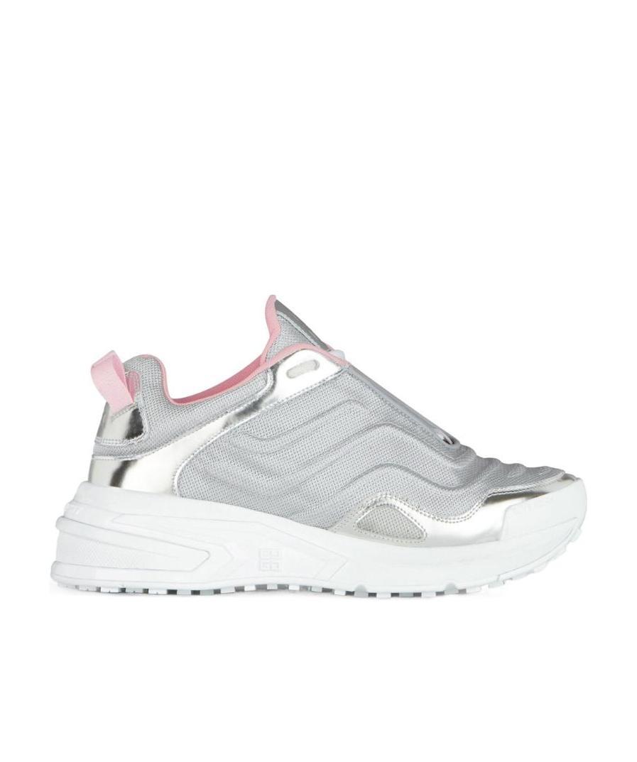 Givenchy Metallic-effect Leather Sneakers In White