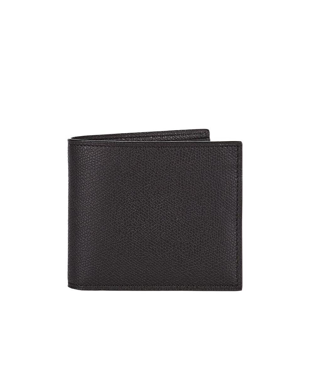 Valextra Smooth Square Wallet In Black