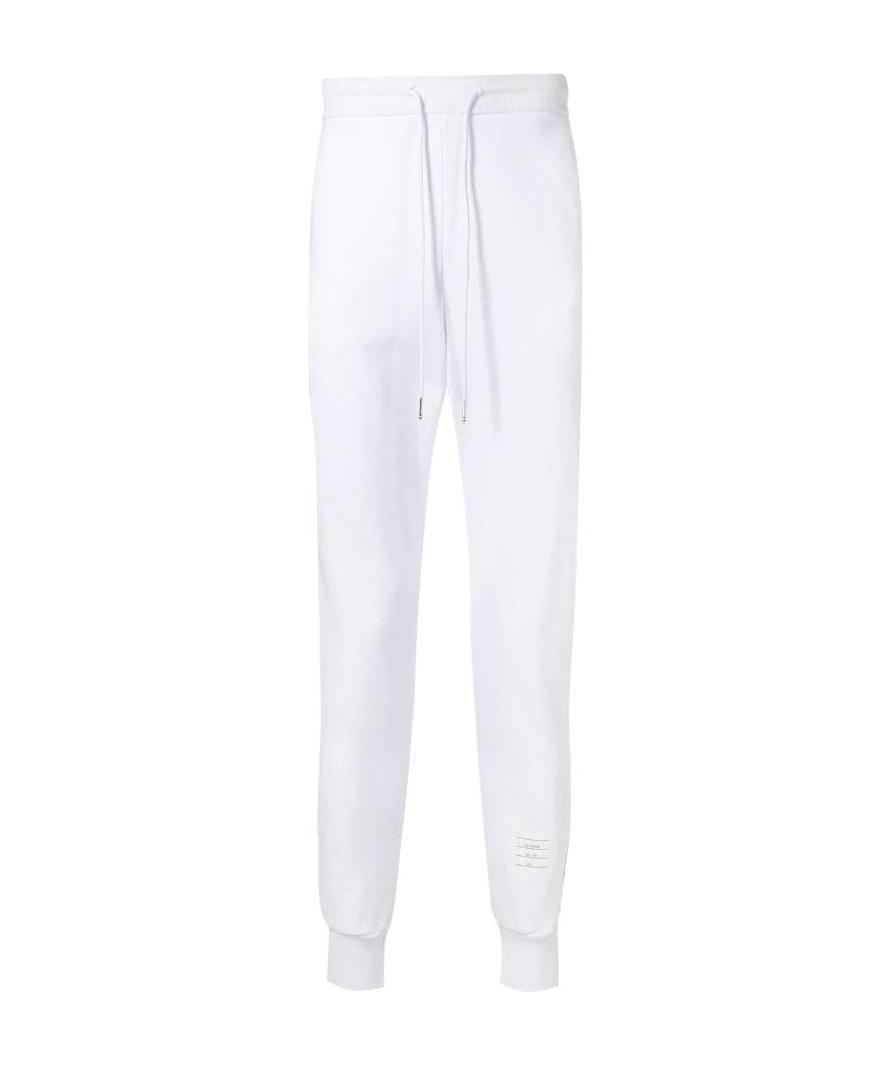 Shop Thom Browne Signature Stripe Track Trousers In White