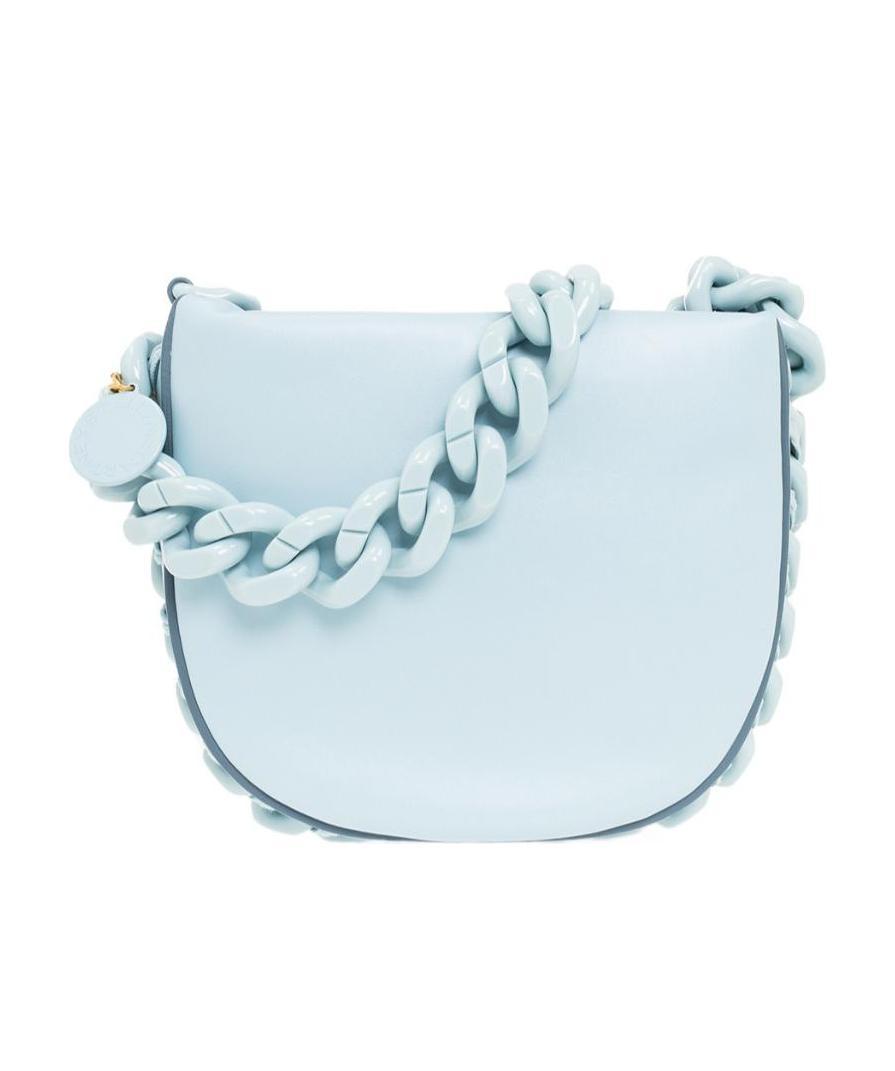 Stella Mccartney Falabella Chain-linked Shoulder Bag In Blue