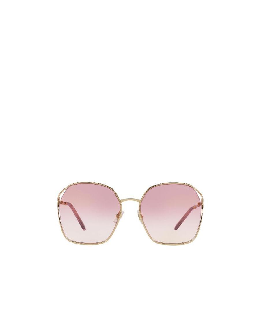 Miu Miu Mu 52ws Gold Sunglasses In Pink