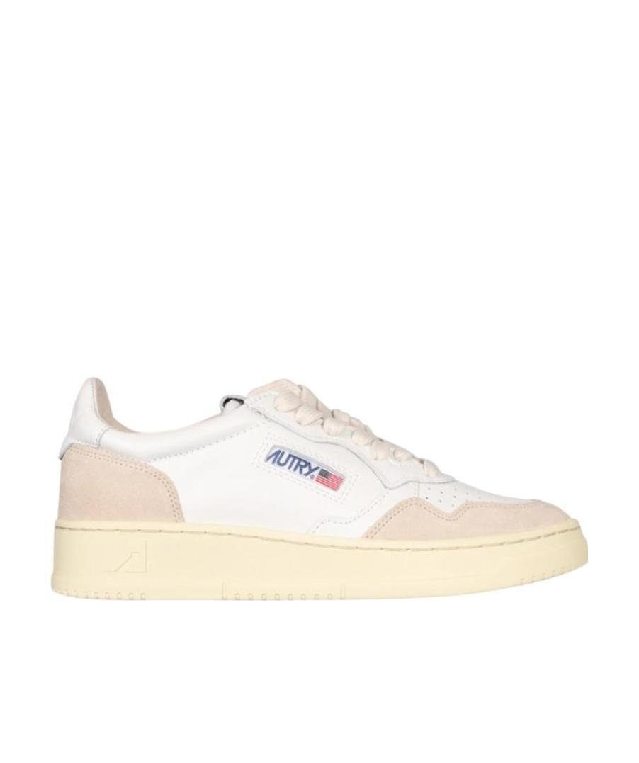 Autry Medalist Sneakers In White/powder Leather And Suede In White
