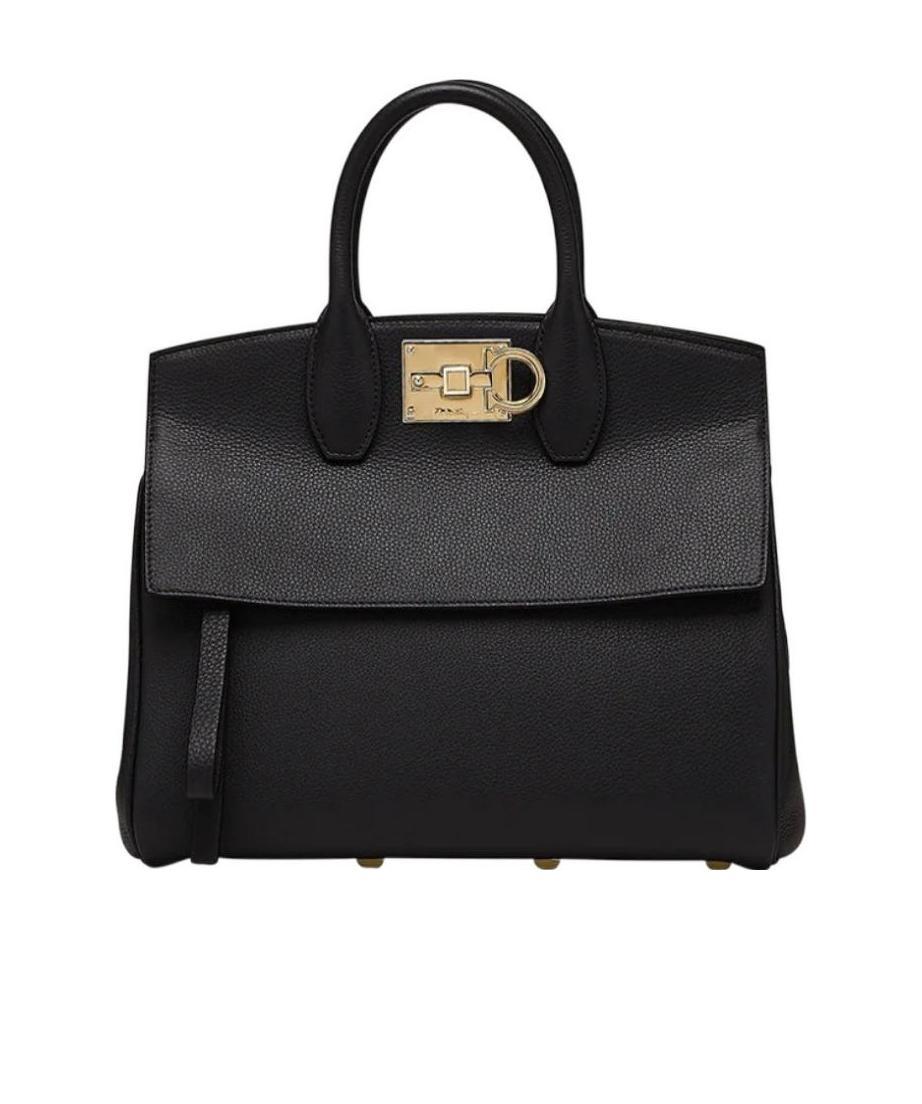 Ferragamo Medium Studio Box Bag In Black