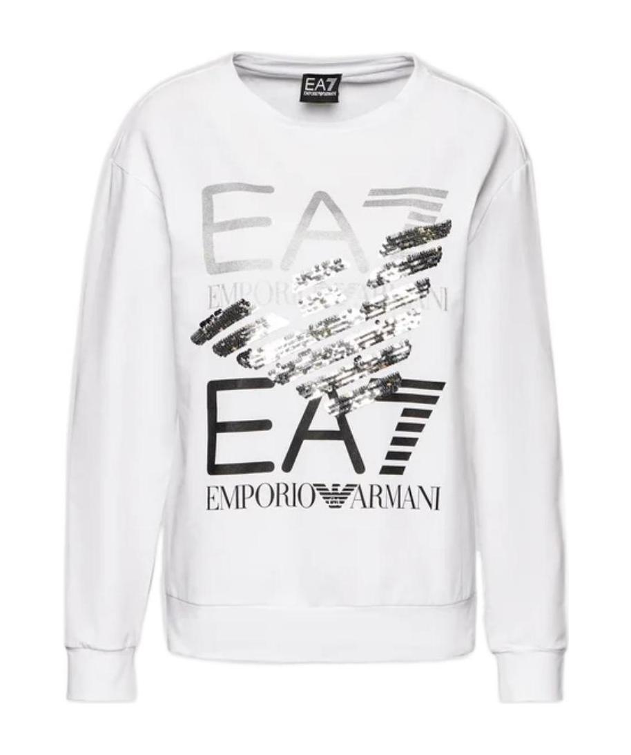 EA7 ROUND-NECKED LOGO SWEATER 
