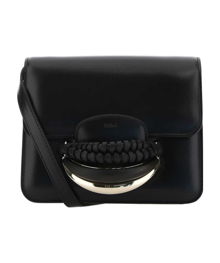 Chloé Kattie Leather Crossbody Bag In Black