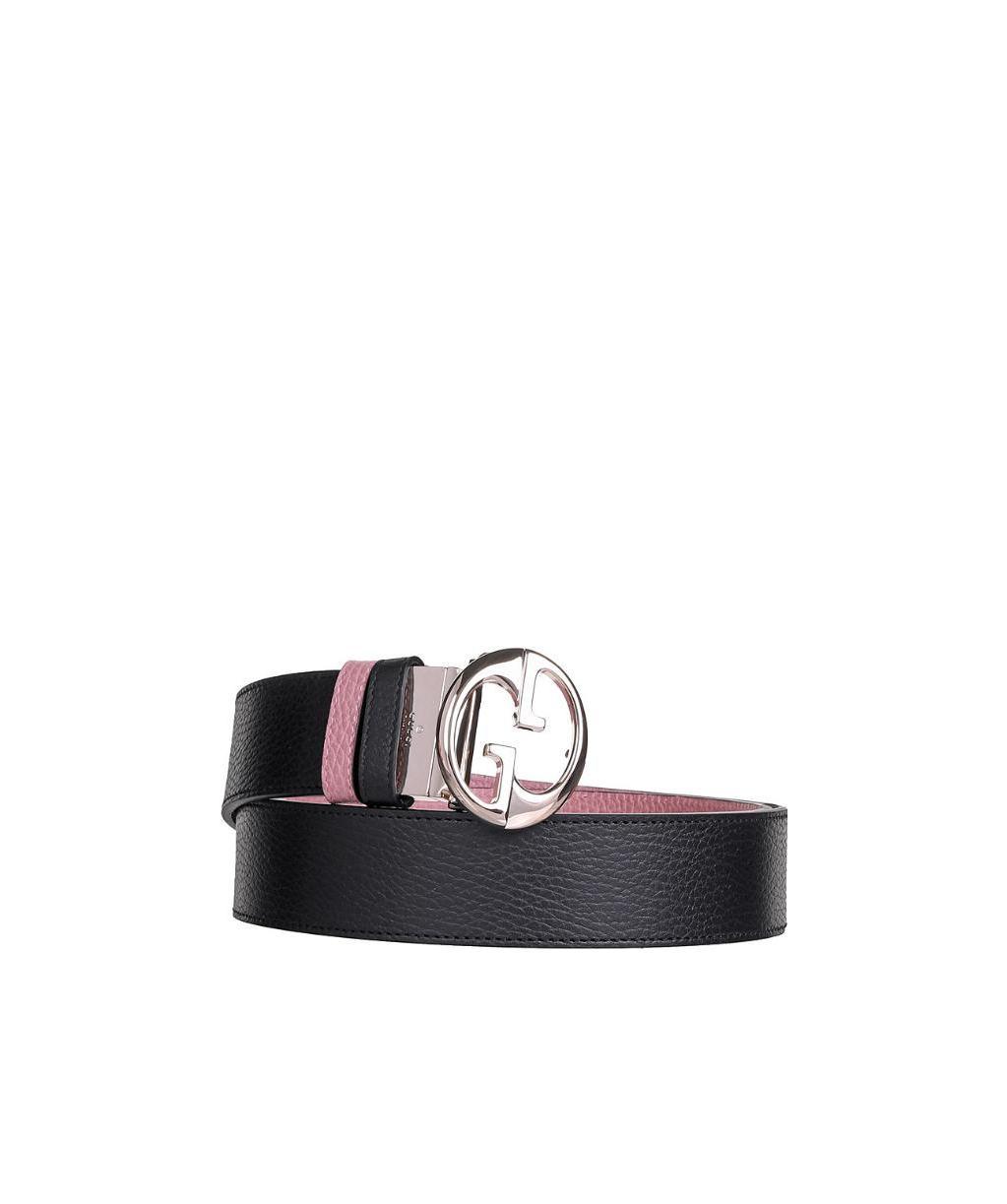 Gucci Logo Double-sided Belt In Black